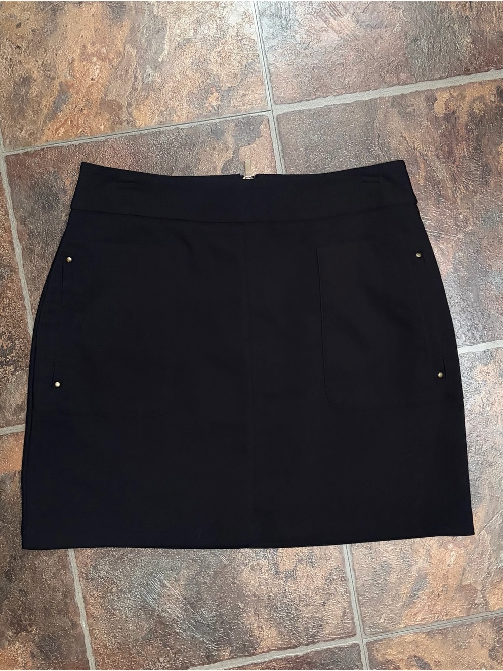 Black mini skirt
